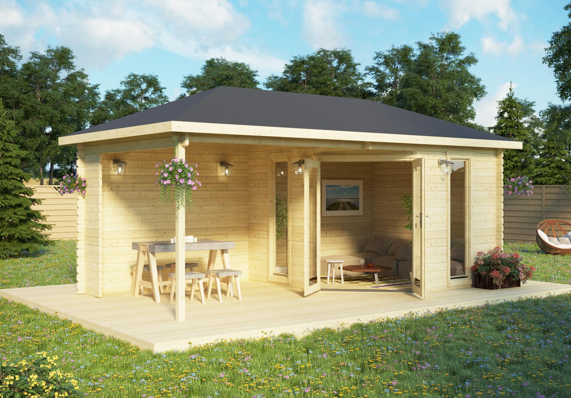 5-Eck Gartenhaus Modell Jokkmokk 40