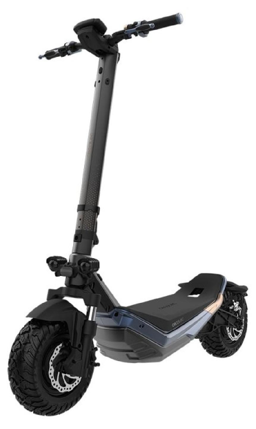 Cecotec E-Tretroller mit doppeltem 500 W + 500 W Motor und 75 km Reichweite. 10,5"-Räder und doppelte Federung. Er erfüllt alle Anforderungen der neuen spanischen Straßenverkehrsordnung.