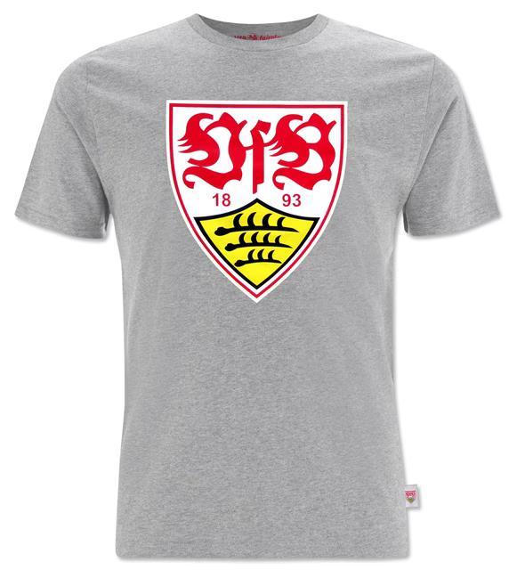 VFB Stuttgart 1893 e.V. VfB Stuttgart T-Shirt Wappen grau Gr. 3XL