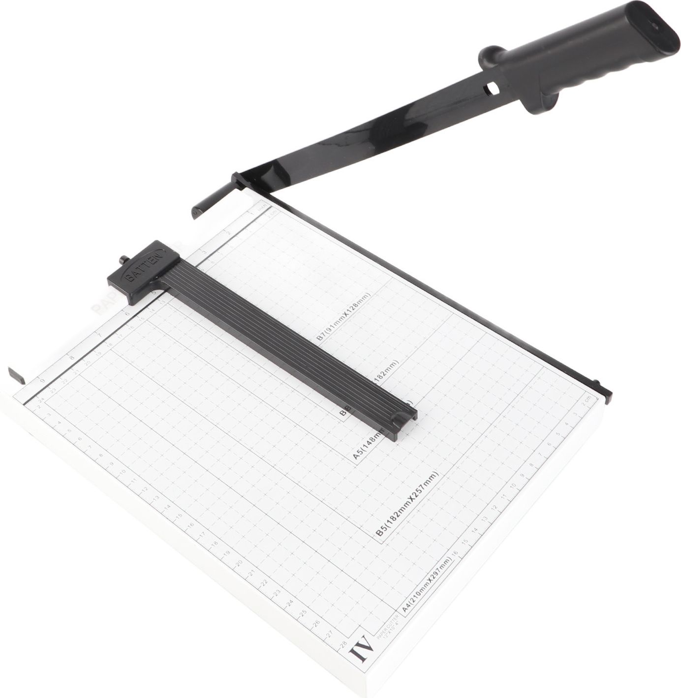 Taglierina Professionale A4 Con Leva E Ghigliottina – Acciaio Inox, Taglio Netto Fino A 12 Fogli – Per Ufficio E Scuola