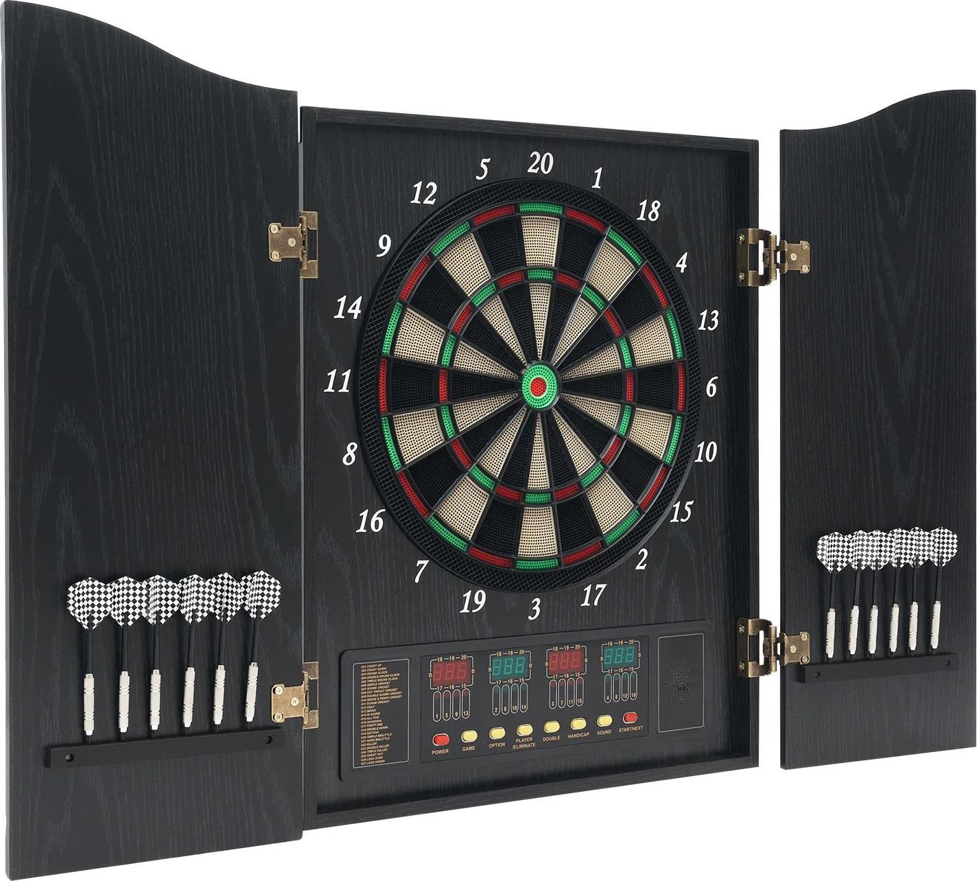 StarTech Elektronisches Dartboard - Dartscheibe - Automatische Punktewertung - 4 LED-Displays - 27 Spiele, 243 Varianten - Bis zu 16 Spieler - EU-Stecker