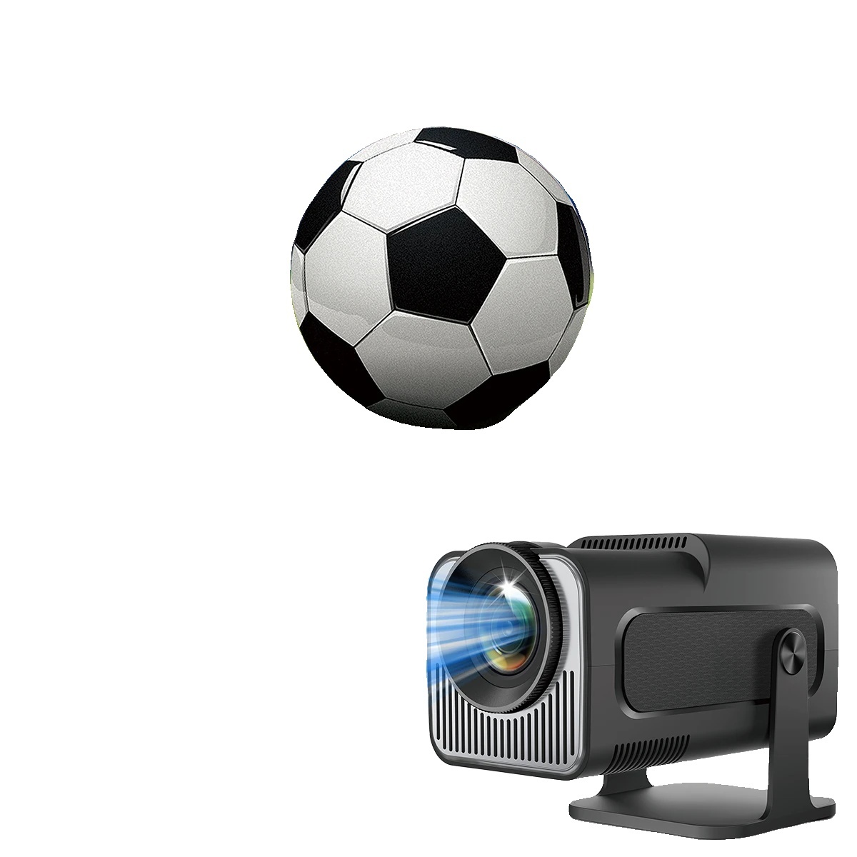 miniprojektor s rozlíšením 4K, 40-150-palcový displej, zabudovaný reproduktor a Bluetooth