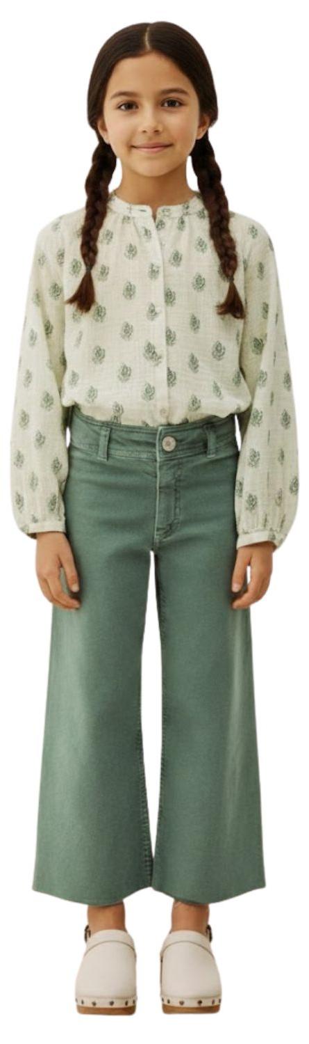 Zara Mädchen-Jeanshose weit weit weit grün 128