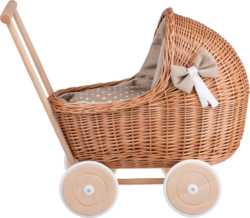 Egmont Toys Carrozzina In Vimini Con Coperta In Maglia – Gioco Per Bambine, Stile Retrò