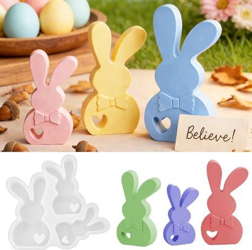 Zimtky Ostern Kaninchen Silikonform,Silikonformen Ostern,3D Osterhase Kerzenformen Seifenform,Kaninchen silikonformen,Gipsform Silikonform ZGQ260118FH42