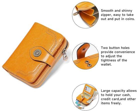 OEM Gelbe Damenbrieftasche RFID-Schutz Leder 2026