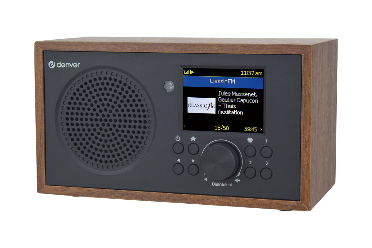 Denver Denver IR-135 - Internet Radio - WiFi - Bluetooth - Sleep Timer - Dualer Wecker - Batteriebetrieben - Schwarz 111121100060