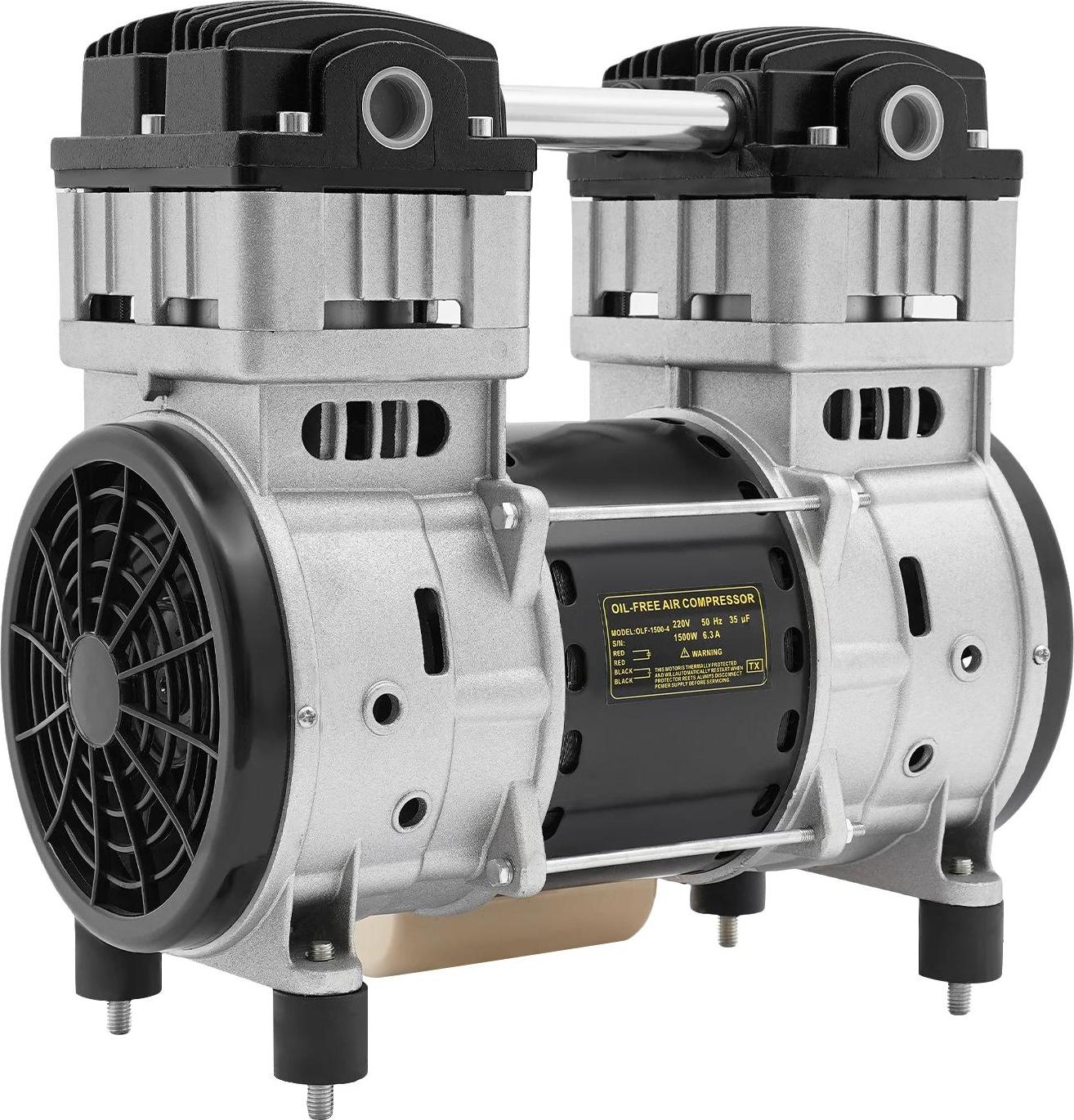 StarTech Luftkompressor - Ölfreier Pumpenkopf OLF-1500-4 - 1500 W - 140 l/min - 1380 U/min - Reinkupfermotor - Überhitzungsschutz 80°C - Grau