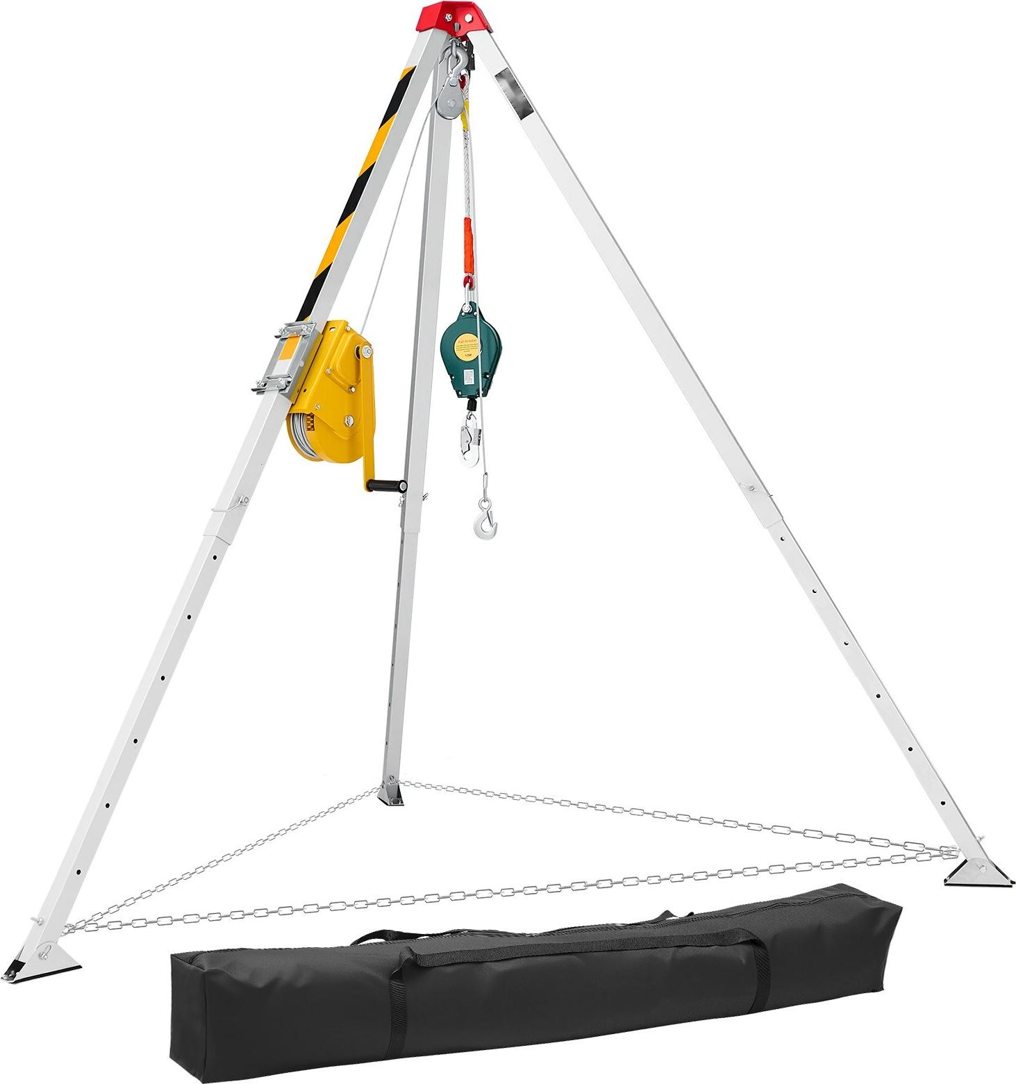 StarTech Rettungsdreibein - Dreibein-Stativ Set - Für beengte Räume - Rettungswinde 1179 kg - Kabel 30 m - Arbeitshöhe 1,6–2,45 m - Mit Absturzsicherung CGKSJJ500B26QBDGY001V0