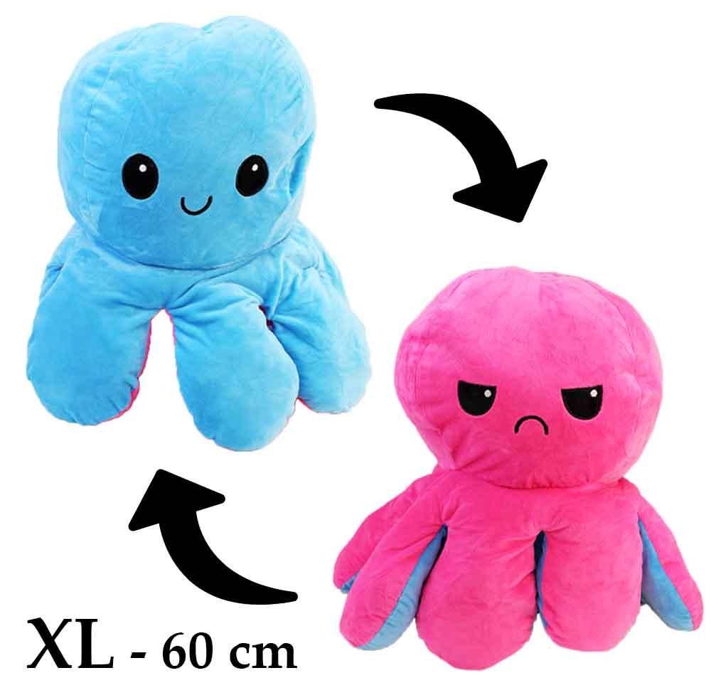 Posh Paws Wende Oktopus groß blau und rosa - ca. 60 cm