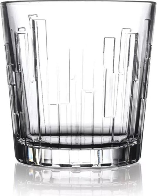 Set Di 2 Bicchieri In Vetro Borosilicato Vintage A Righe - Capacità 530 Ml, Altezza 12,5 Cm, Per Acqua, Caffè, Vino, Cocktail, Birra - Design Zucca