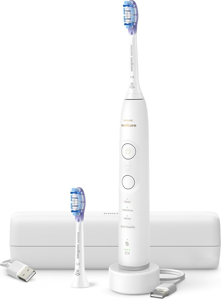 Philips Sonicare 7100 series HX7420/02, Dospelý, Sonická zubná kefka, Jemný, Gum starostlivosť, Bielenie, 62000 pohybov za minútu, Biela, 2 min, 4 x 30 sec