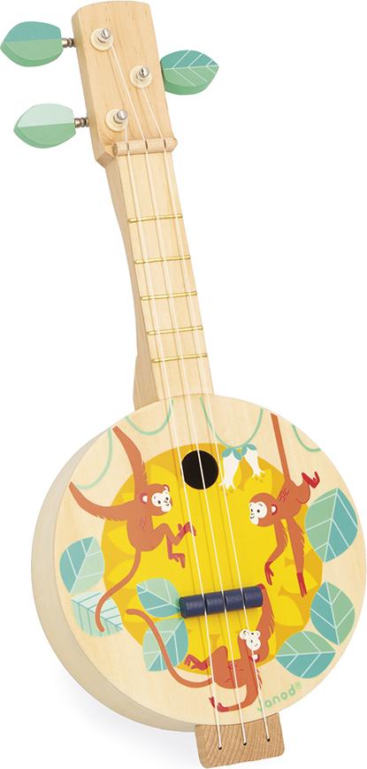Guitar Toddler Janod Wooden Banjo For Kids | 3-String Musical