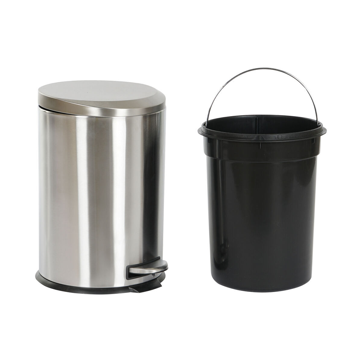 Odpadkový kôš s pedálom Home ESPRIT strieborná farba nerezová oceľ polypropylén 20 l