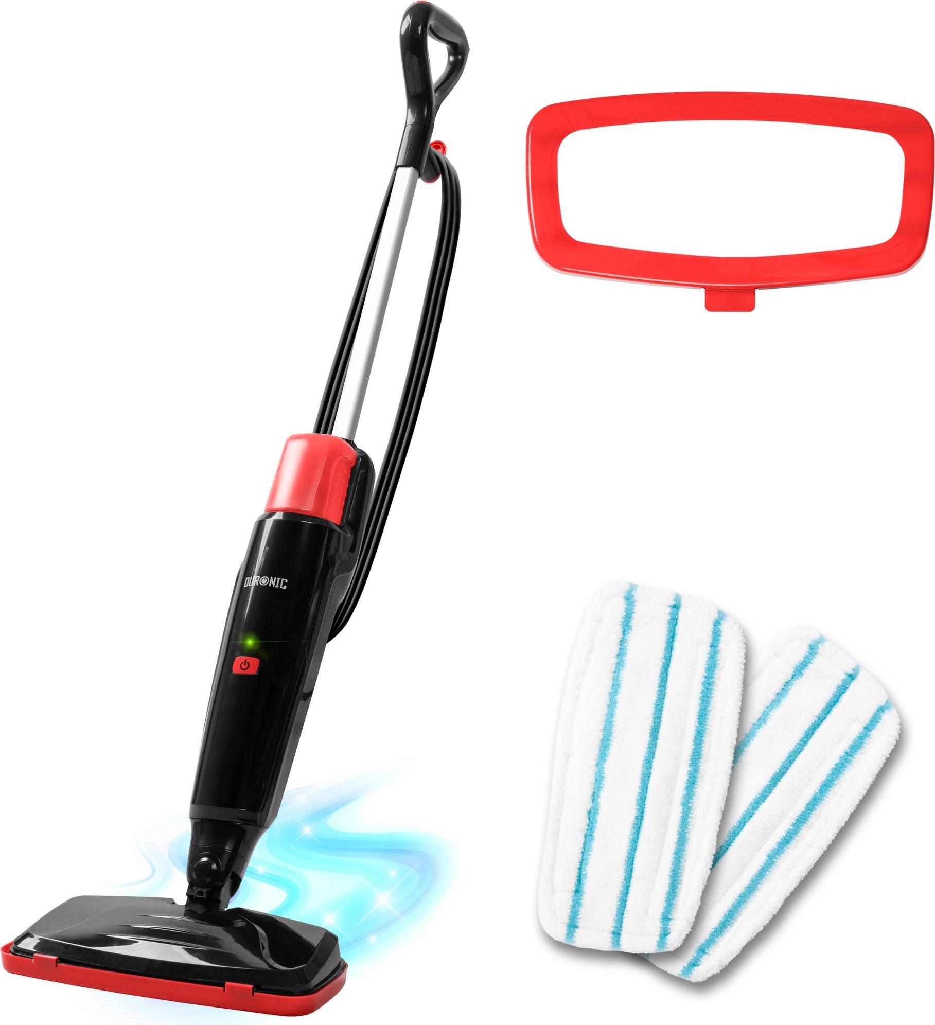 Duronic STM15 BK Dampfreiniger, Dampfmopp mit 500 ml Wassertank, Dampfmop für Böden, Dampf Bodenreiniger mit 7m langem Kabel, Steam Mop Dampfbesen STM15 BK DE