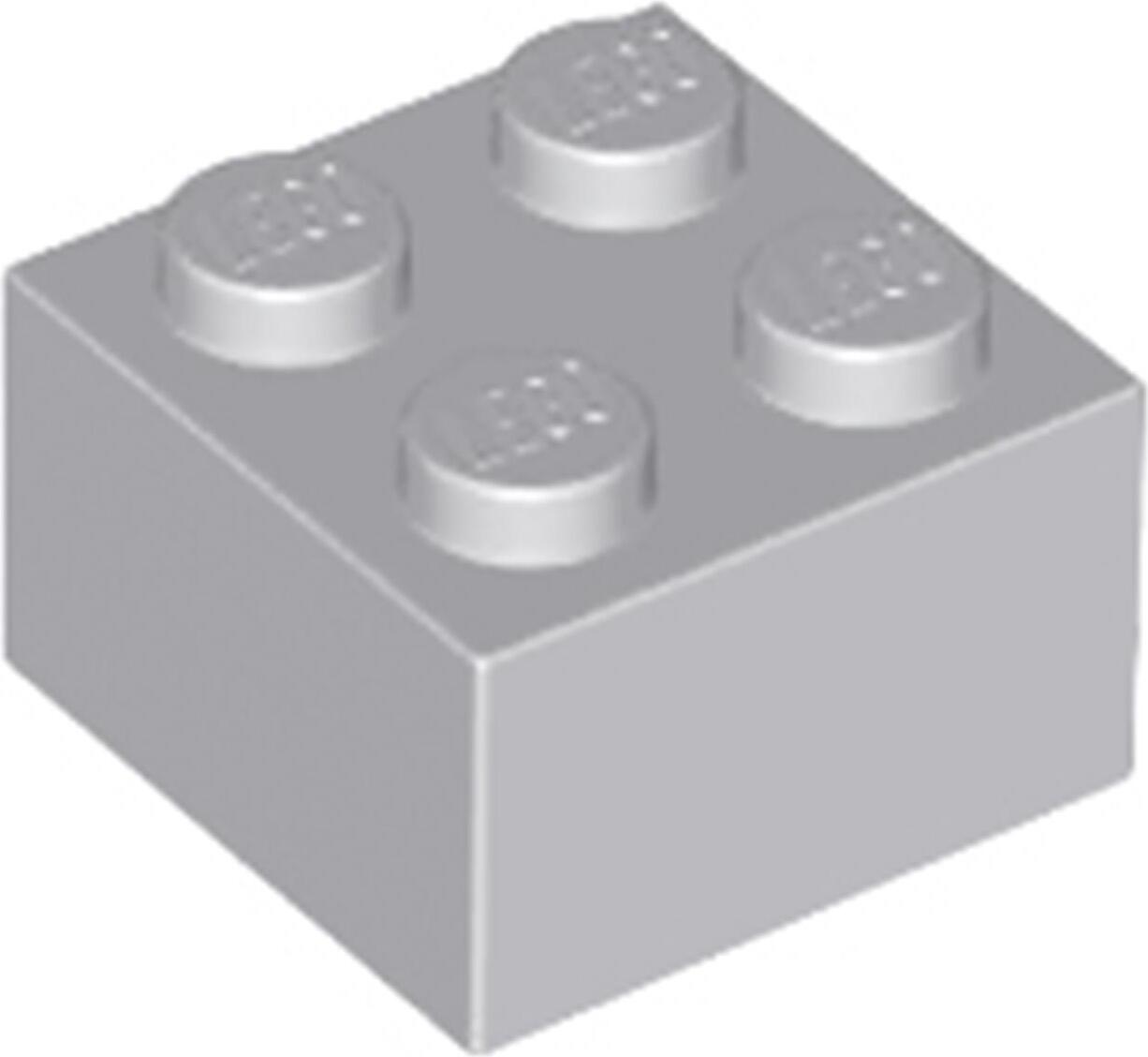 1 kus LEGO, diel c. 3003 vo svetlosivej farbe (svetlomodrá sivá)