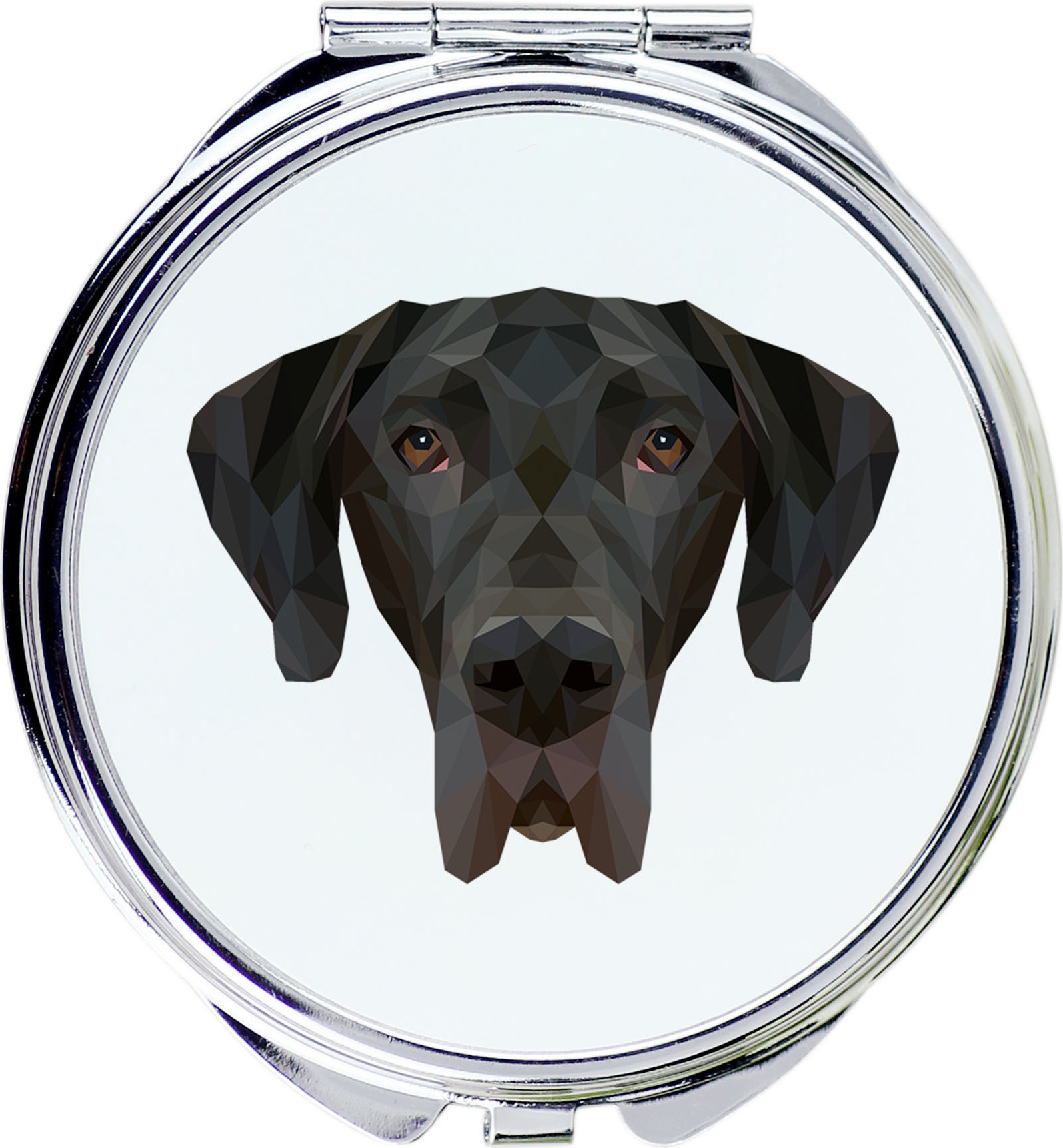 Deutsche Dogge, Ulmer Dogge, Große Dogge I - Spiegel mit Foto und geometrischem Aufdruck der Marke Art-Dog