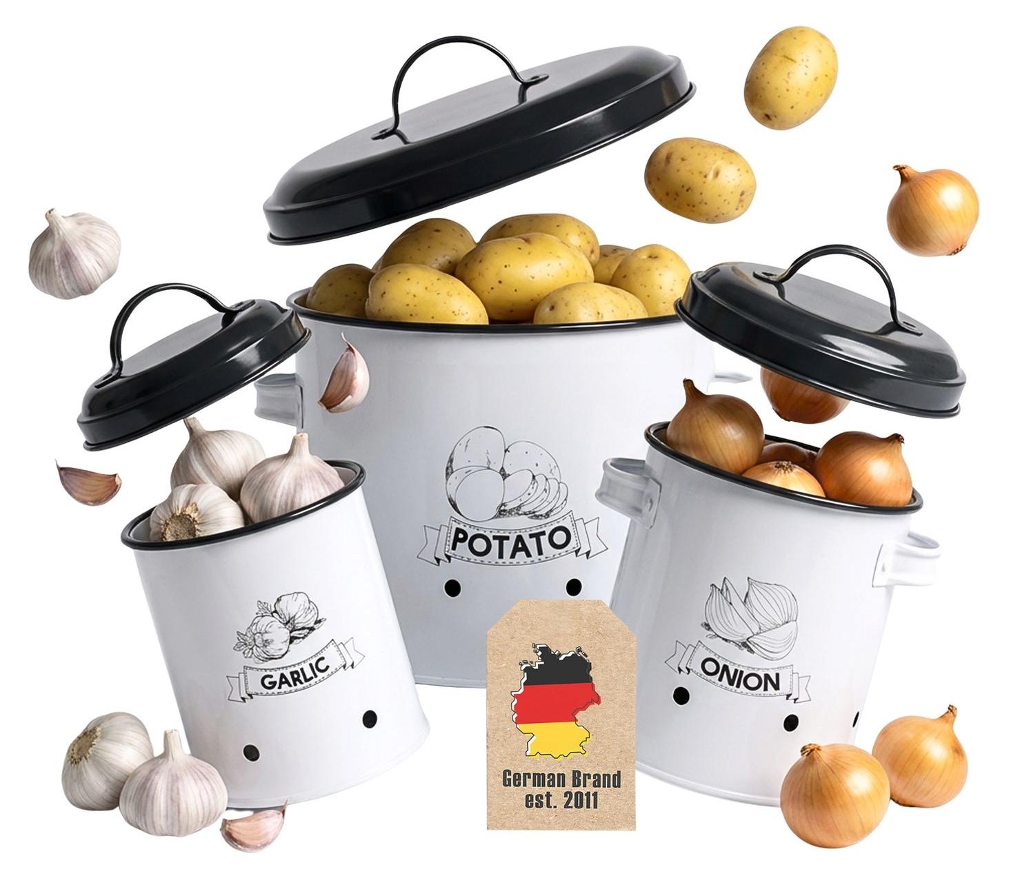 Set di contenitori da cucina neri con coperchio in bambù e contenitore per il pane