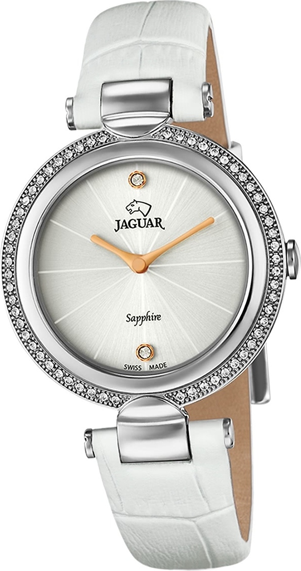 Dámske hodinky Jaguar kožené biele Hodinky s náramkom Jaguar Cosmopolitain D2UJ832/1