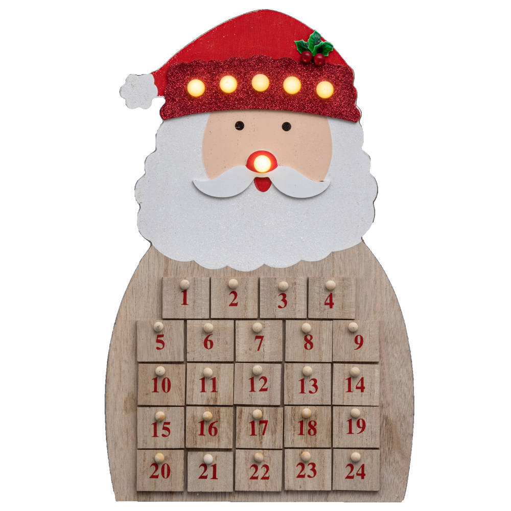 Adventný svetelný kalendár v tvare Ježiška