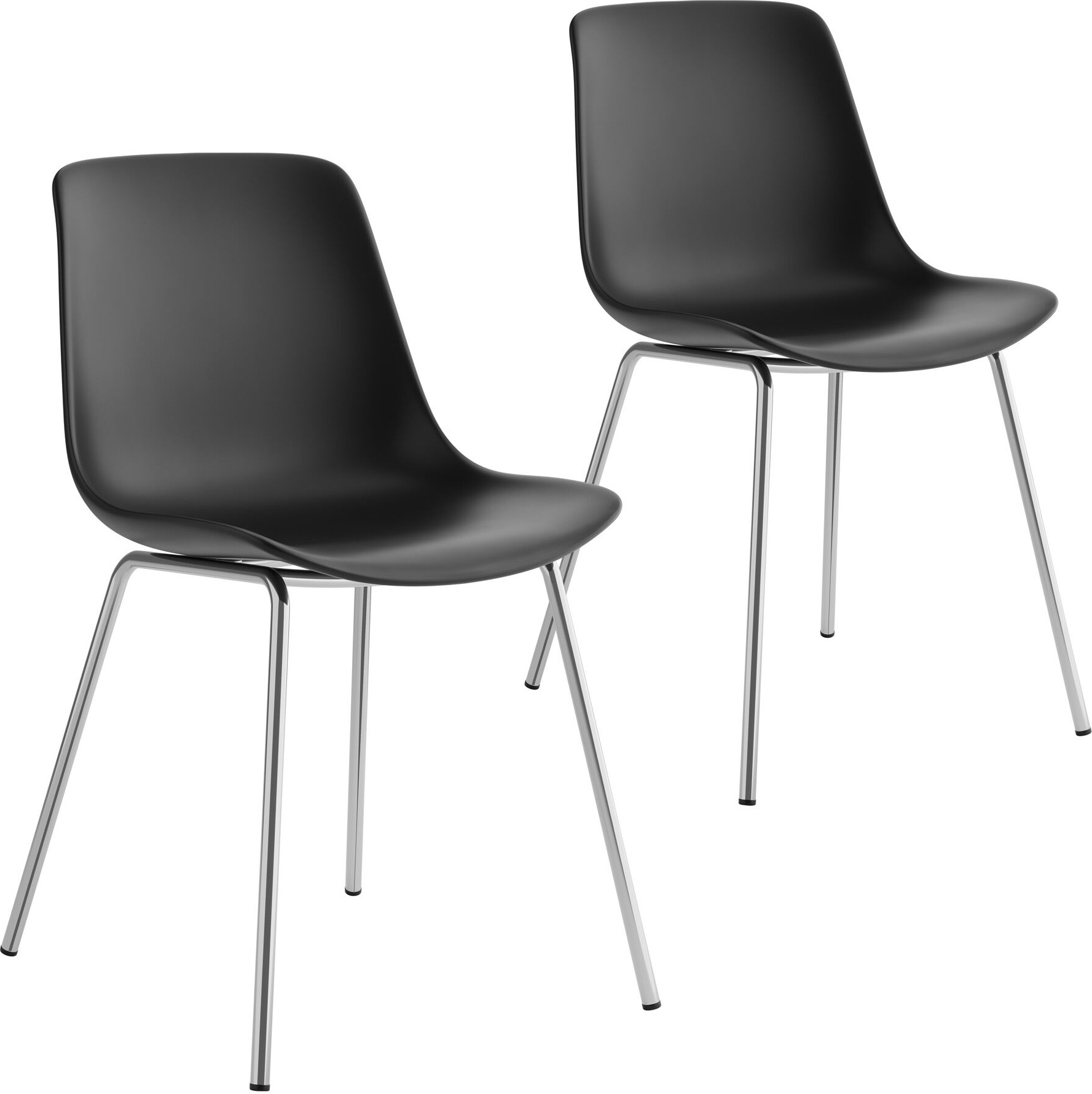 Tectake Kunststoffstuhl Mave große Kunststoffschale 46 x 55 x 80,5 cm 405434