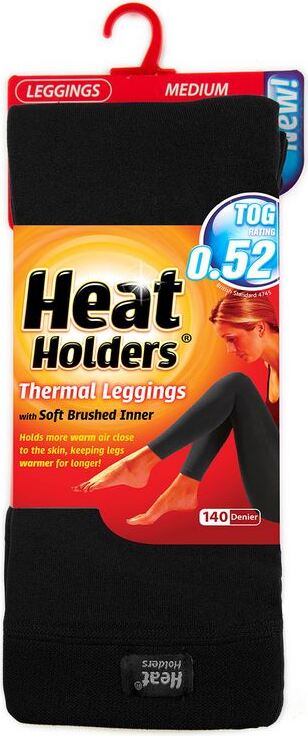 Pantaloni Termici Lunghi Donna Heat Holders, Strato Base Foderato In Pile, Nero, Vita Elastica, 3 Spessori