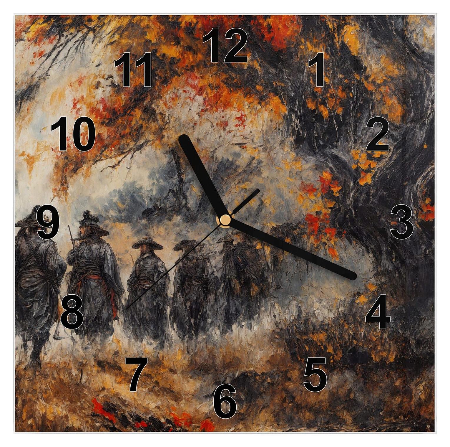 Primedeco Wanduhr aus Glas mit Motiv Spezialkräfte Herst- 30 x 30 cm - inkl. Aufhängesystem