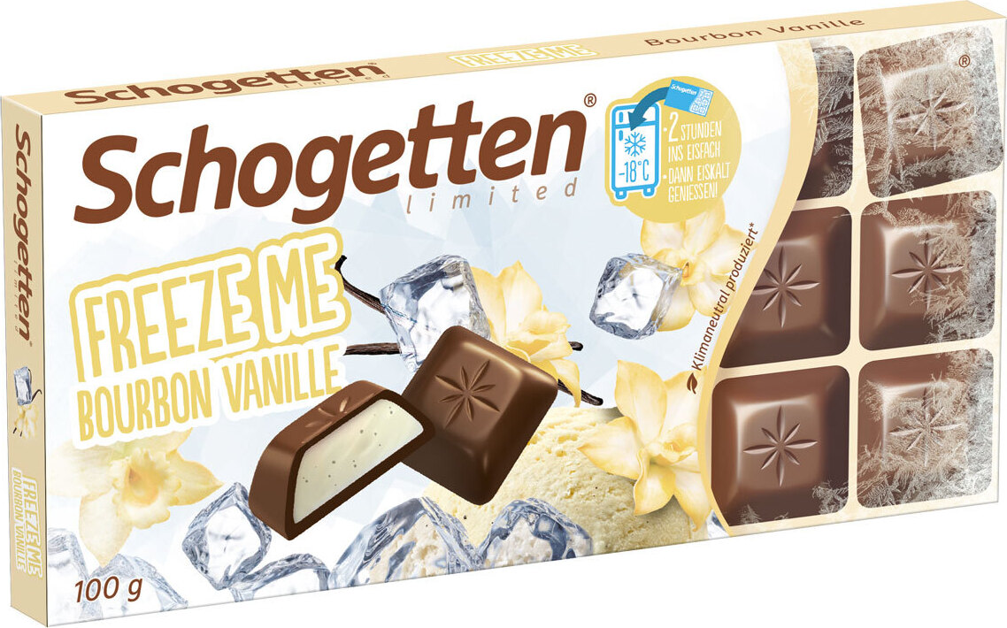 Mega-Paradies Schogetten Freeze Me Bourbon Vanille Vollmilchschokolade 100g 875470