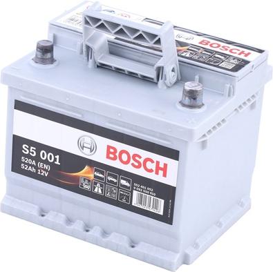 BOSCH S5 001 Starterbatterie 12V 52Ah 520A/EN LB1 Batterie 0 092 S50 010