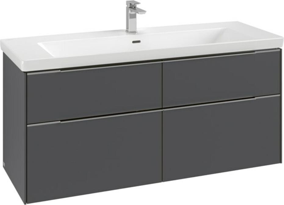 Villeroy & Boch Subway 3.0 Waschbeckenunterschrank, 4 Auszüge, Waschbecken mittig, 1272x576x478mm, C60202VR Image