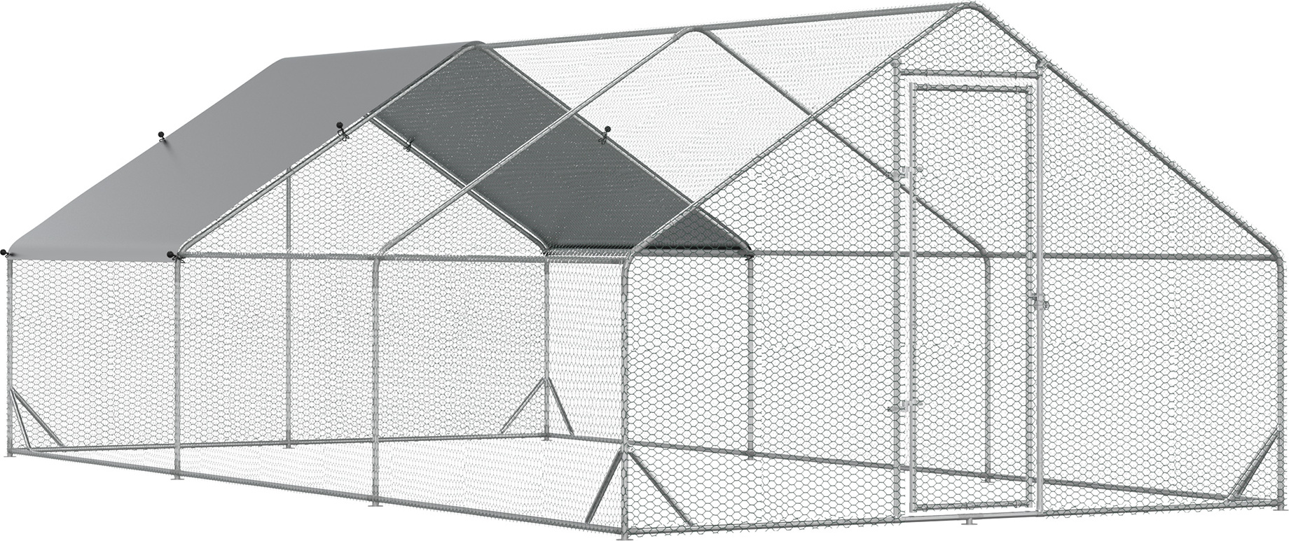 PawHut Freilaufgehege 280x380x197cm – Verzinkter  Produktbild-Vorschau 3