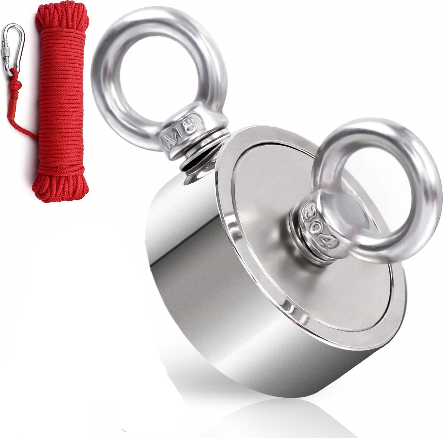 Magnete Al Neodimio Per Ricerca E Pesca Magnetica IMPLOTEX - Forza Da 120 A 600 Kg, NdFeB