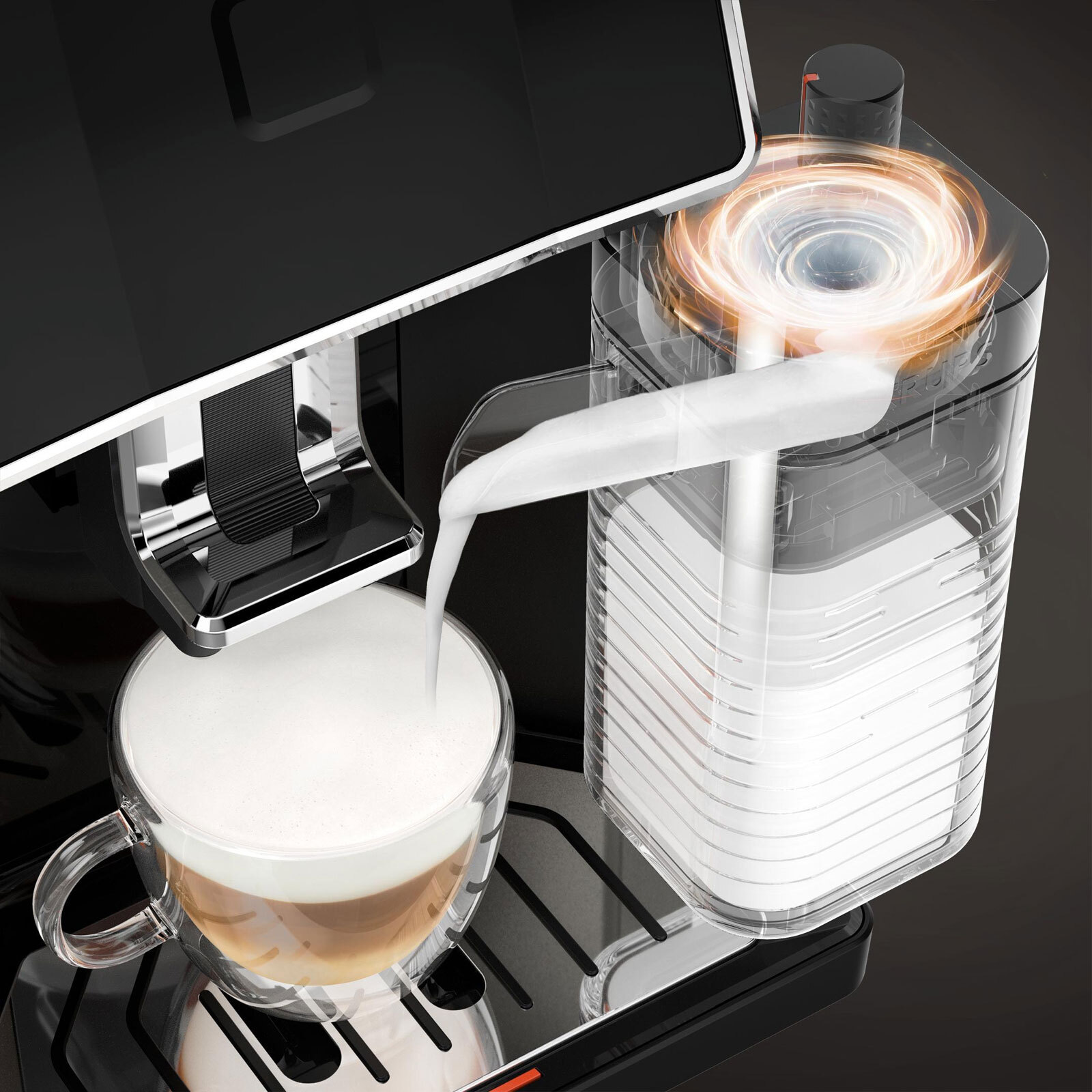 Krups EA9128D, Espresso kávovar, Kávové zrná, Vstavaný mlynček, Čierna