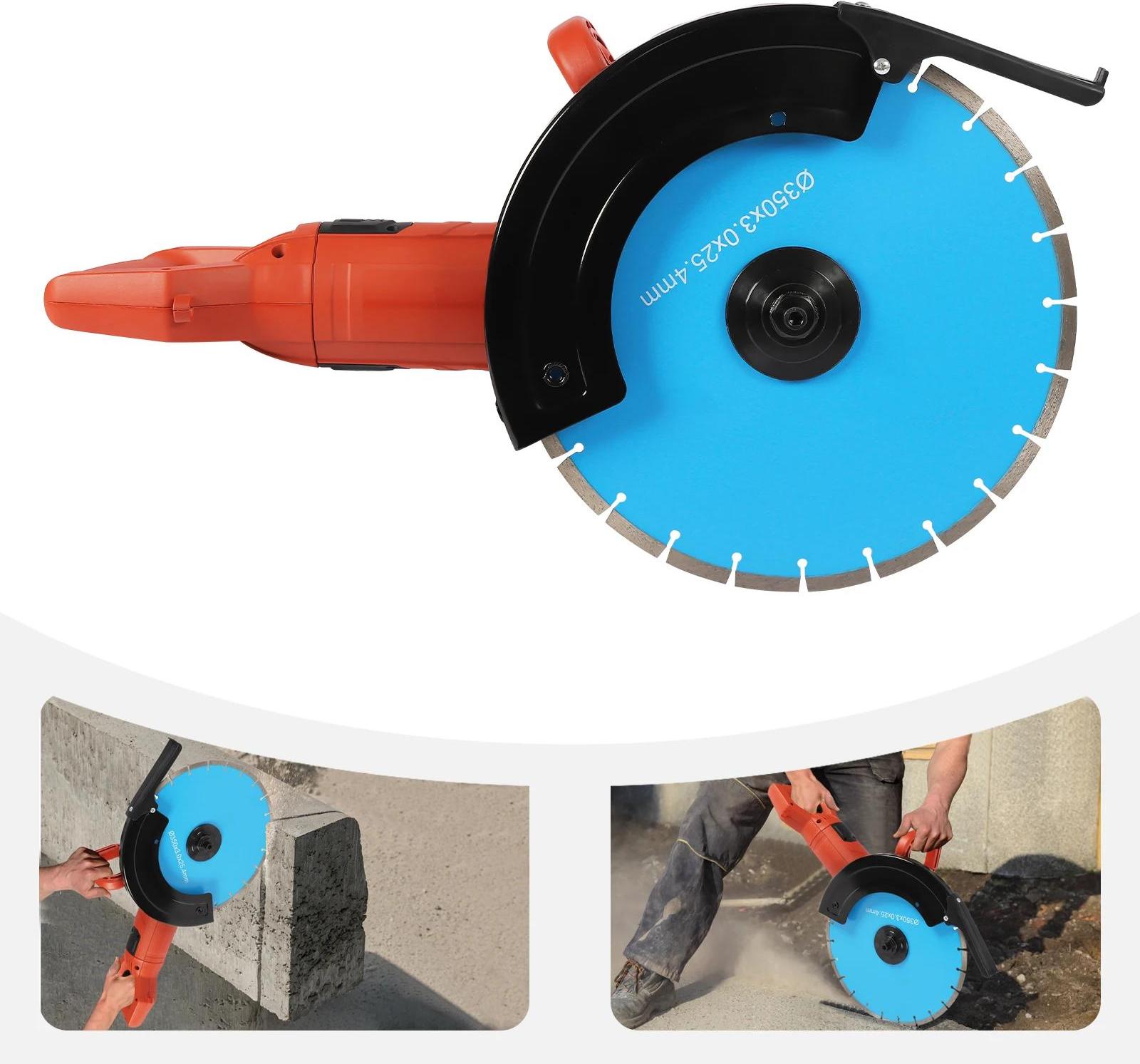 StarTech Handgeführte Betontrennsäge - Trennsäge - 35 cm Blatt - 13,5 cm Schnitttiefe - 3800 U/min - 3000 W (5800 W max) - Kupfermotor - Nassschnitt