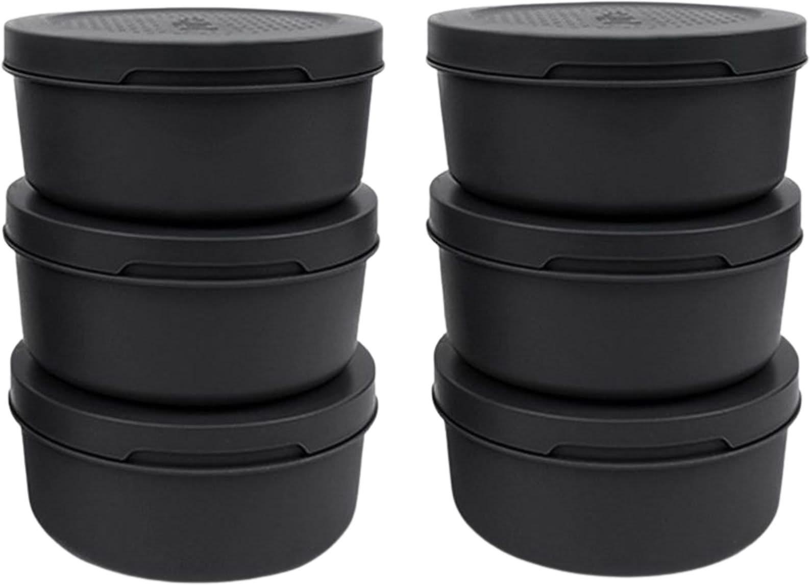 ZiiPa Pizzateigbox – ø 16 cm / 250 Gramm – Schwarz – 6 Stück 406428