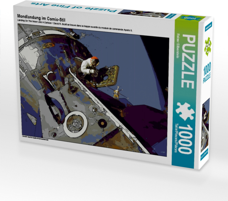 Calvendo Mondlandung im Comic-Stil 1000 Teile Puzzle quer 640x480mm, Silberstein Reiner; 7330377