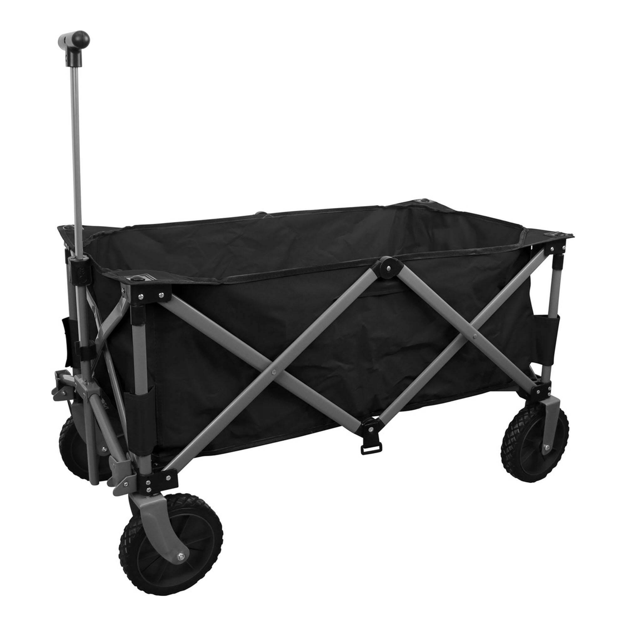 Niceey Bollerwagen, 80 kg Ladekapazität, 94 L, Zusammenklappbarer Transportwagen, 98 x 45 cm, Schwarz