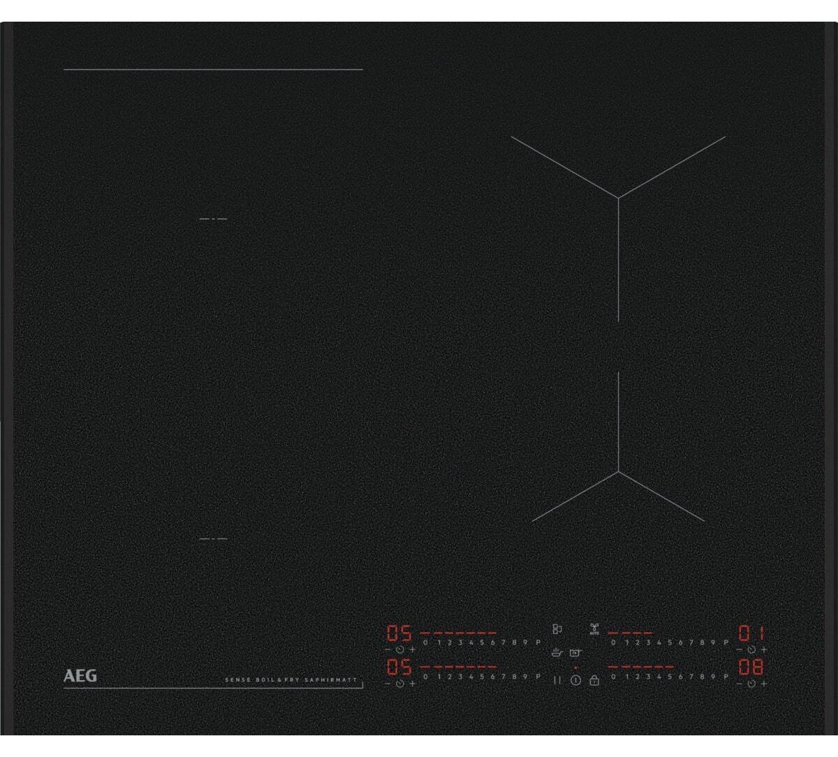 AEG NII64B30AZ, Čierna, Vstavaný, 60 cm, Indukčná varná doska so zónami, Sklokeramická, 4 zone(s)