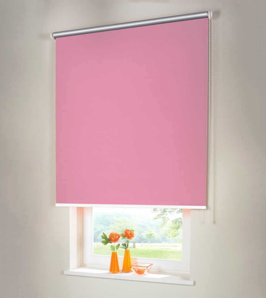 Sonnenschutz-HH Seitenzugrollo Verdunkelungsrollo THERMO 70 x 60 cm rosa Kettenzugrollo lichtundurchlässig