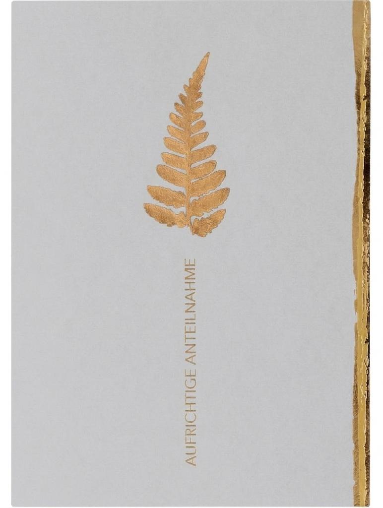 räder Goldblatt Kondolenzkarte "Aufrichtige Anteilnahme" 18924