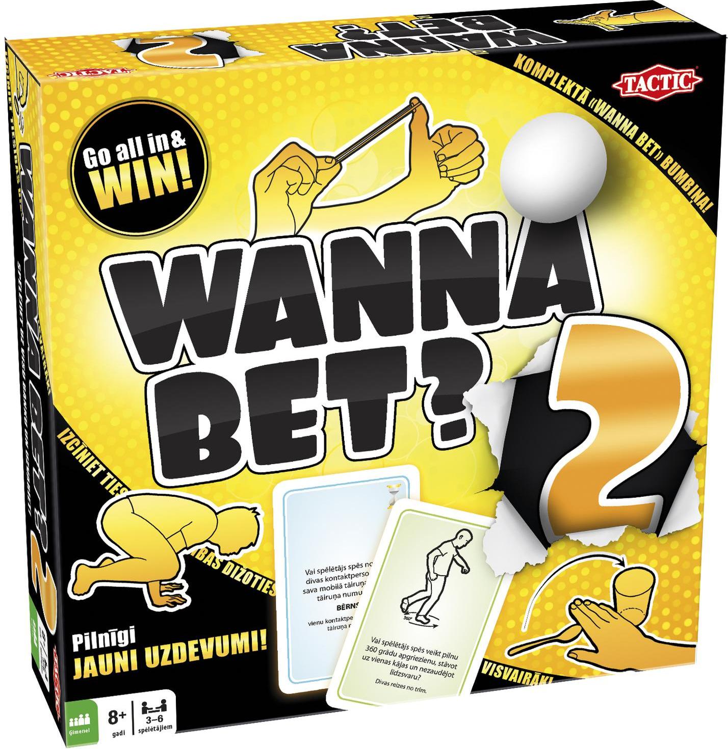TACTIC Taktik-Brettspiel Wanna Bet 2 (auf Lettisch)