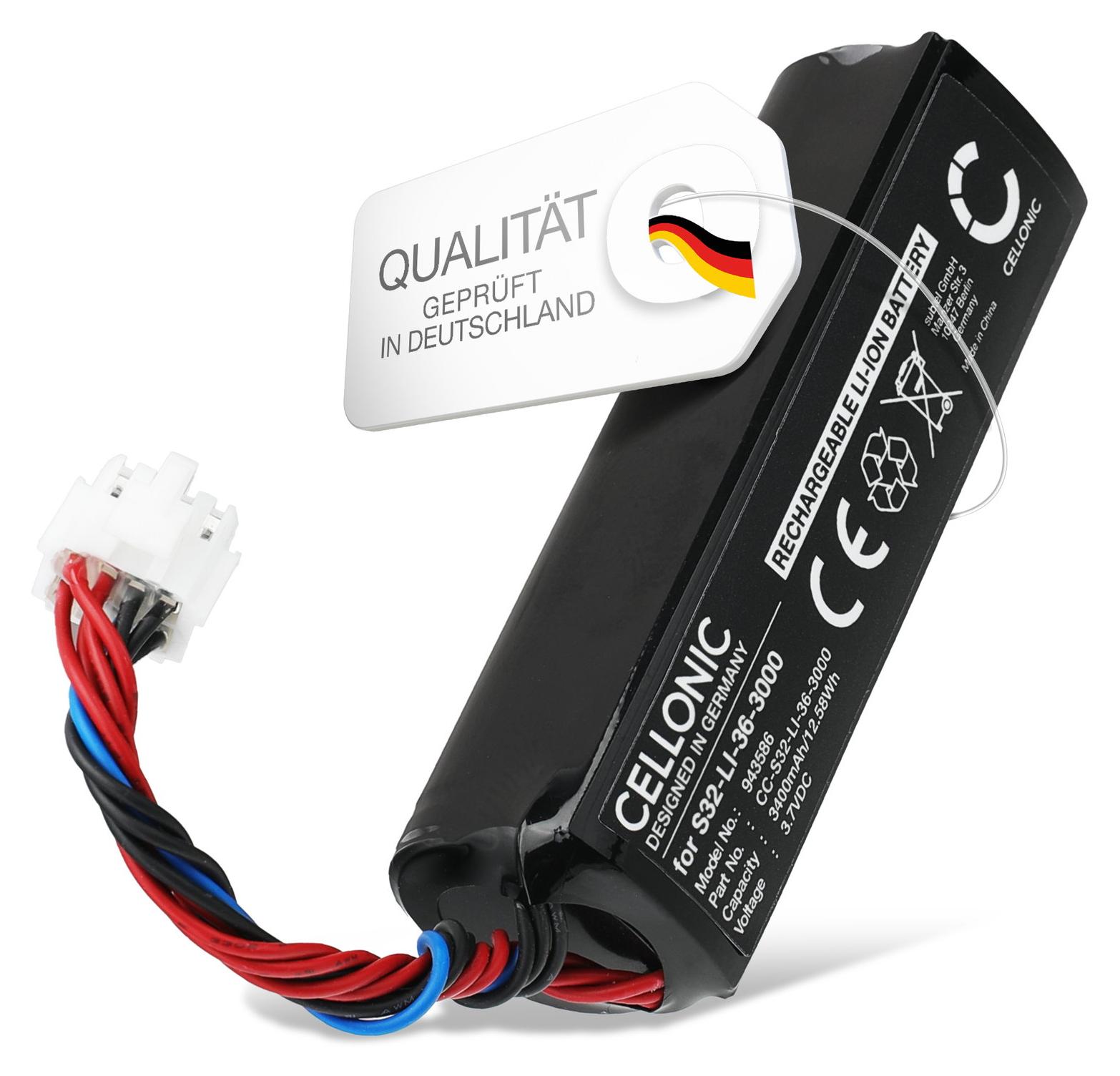 CELLONIC 1x Akku für Staubsauger Kompatibel mit ECOVACS Winbot Mini, Winbot W2 Pro, Winbot W1S, 201-2432-0438 - (3400mAh, 14.8V) 943586