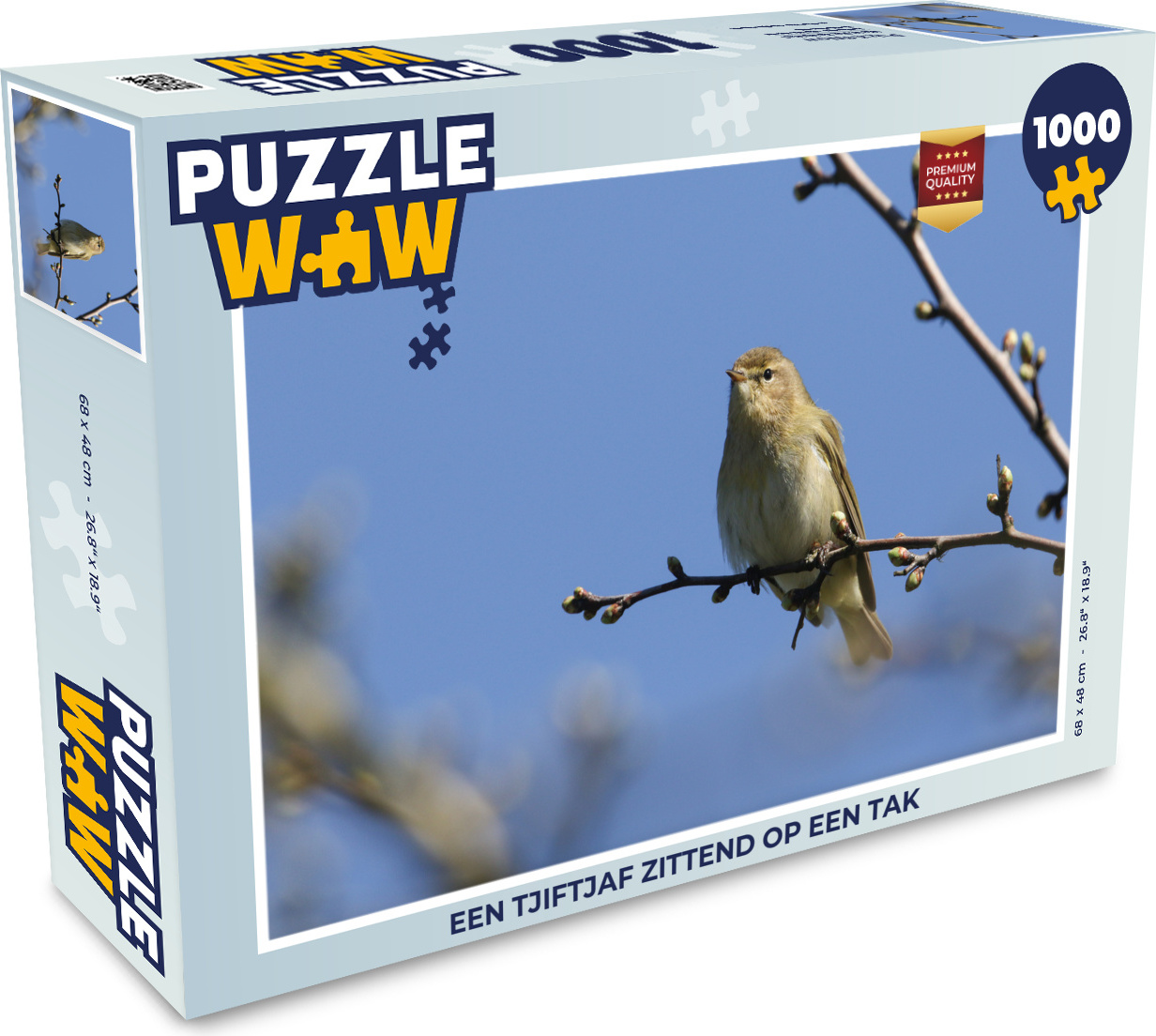 MuchoWow® Puzzle 1000 Teile Ein Zilpzalp sitzt auf einem Ast - Erwachsene - Rätsel 136|3724937