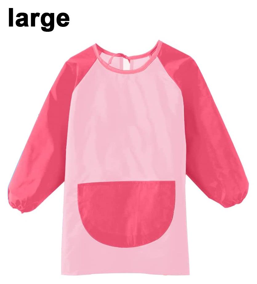 Elkuaie Kids Art Smocks,Long Sleeve Children Smock,Waterproof Anti-oil Kids Apron,With Pockets Art Smock and Apron for Kids 20260826-Say-CDCP-163