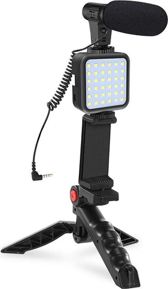 2Pace® Vlogging Kit mit Mikrofon & Kamera/Handyhalterung für Video-Blogs 11912