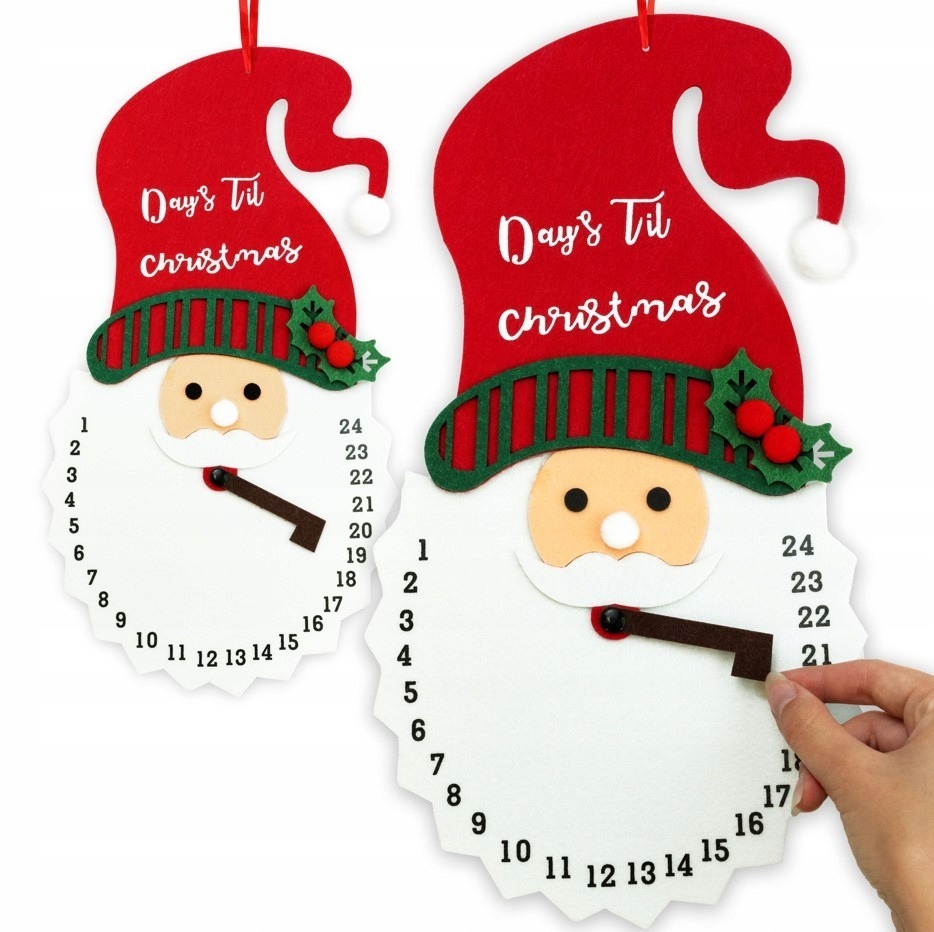 Adventný kalendár Rozkošné vianočné hodiny Otec Vianoc Odpočítavanie do Vianoc