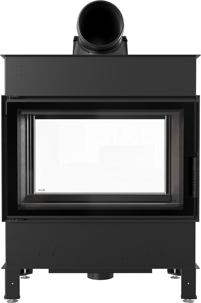 Oceľový krb KRATKI LUCY TUNNEL 14 kW Ø 200 čierny thermotec