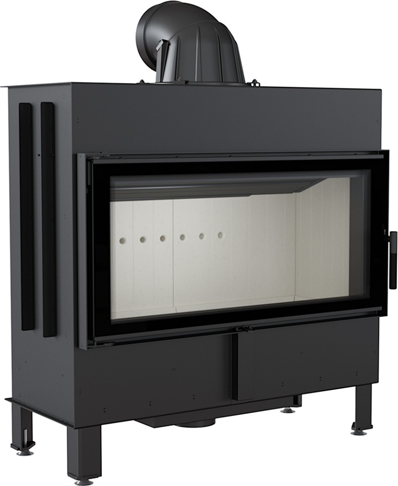 Oceľový krb Lucy 16 kW Ø 200 dvojité sklo