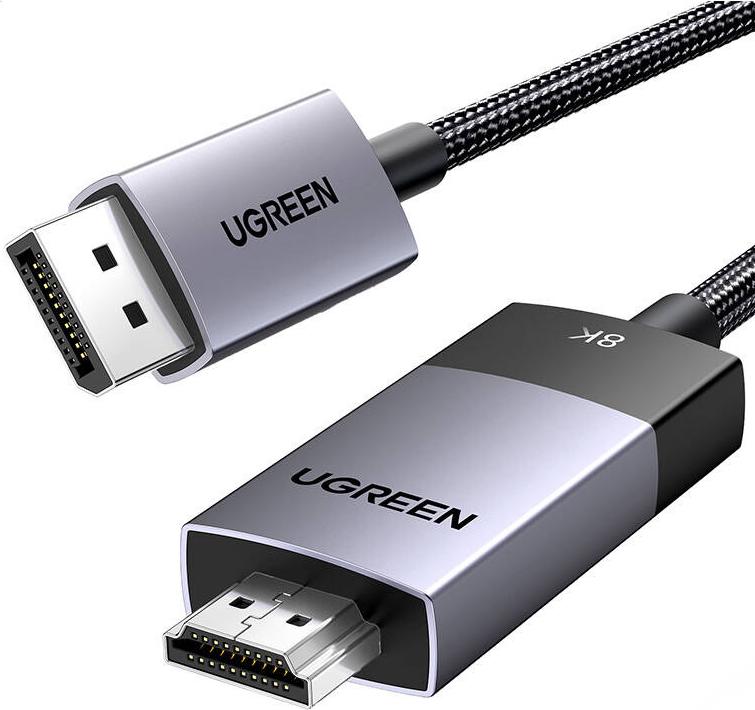 Kabel Displayport Do Hdmi Ugreen Dp115, 8K 60 Hz, 1M (Czarny)