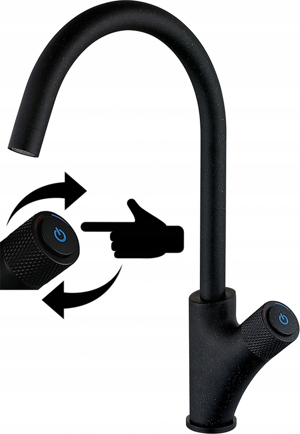 GRANIITAN Küchenmischer Granit Press On-Off Für Spüle Q PRESSE